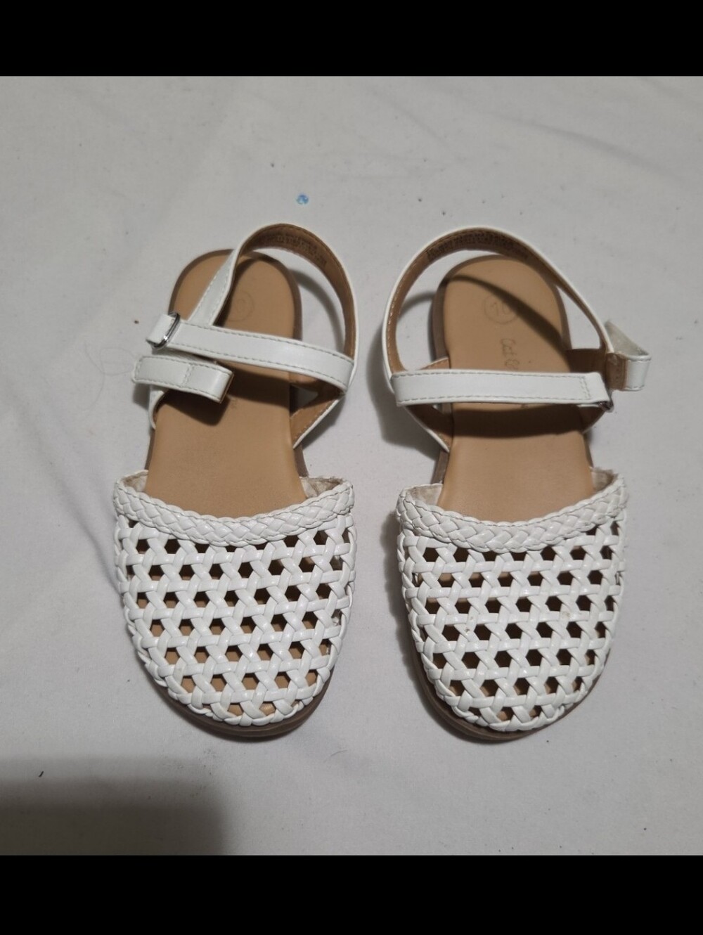 Cat & jack girls size 10 white lace sandals #28
